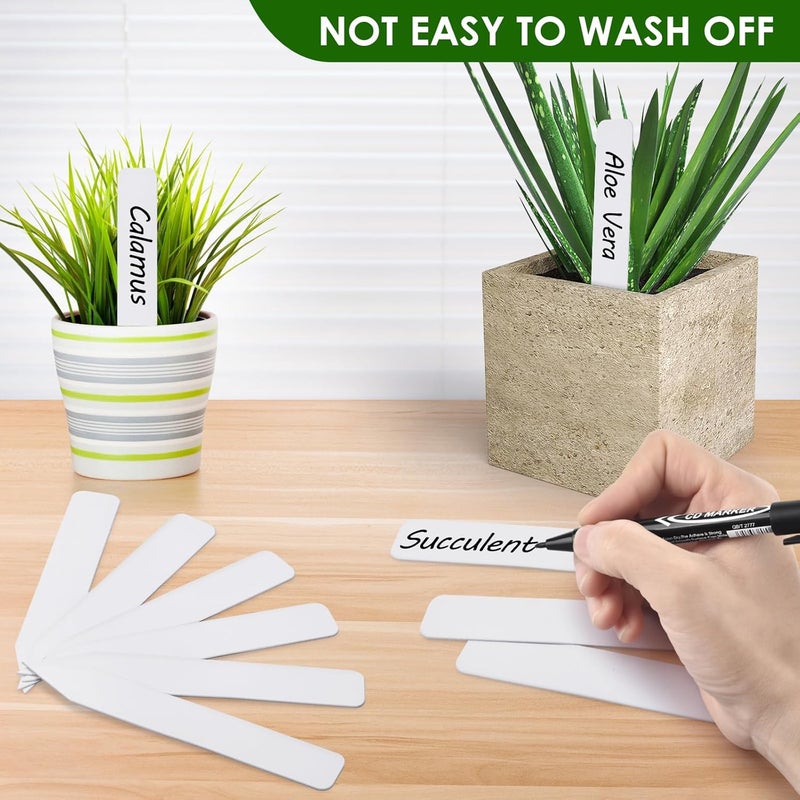 Darfukei Plant Labels 120PCS, Outdoor Waterproof Garden Markers, Plastic Nursery Seed Plant Tags with Bonus a Permanent Marking Pen, Gardening Gifts for Women Men… - Image 4